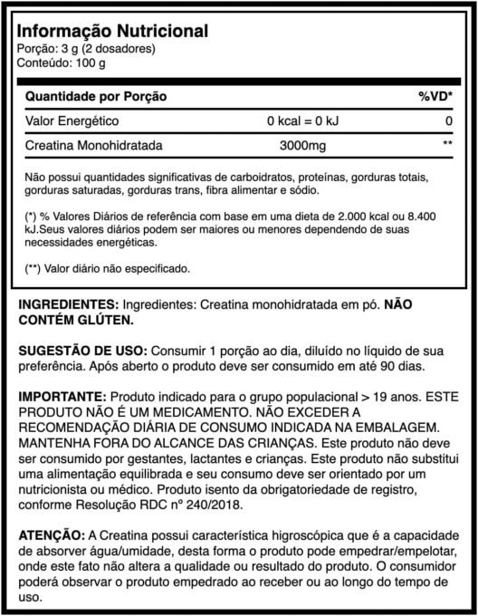 Suplemento em pó Growth Supplements Creatina Pura em pote de 250g 4 Suplemento em pó Growth Supplements Creatina Pura em pote de 250g - Imagem 4