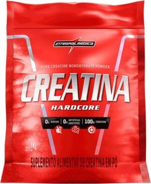 Integralmedica Creatina Hardcore - Pura Creatina Monohidratada em Pó - Suplemento para Ganho de Massa Muscular, Força e Resistência - Pouch 1kg