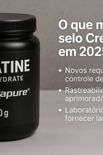 Novo selo da Creatina Creapure 2025: saiba o que muda.